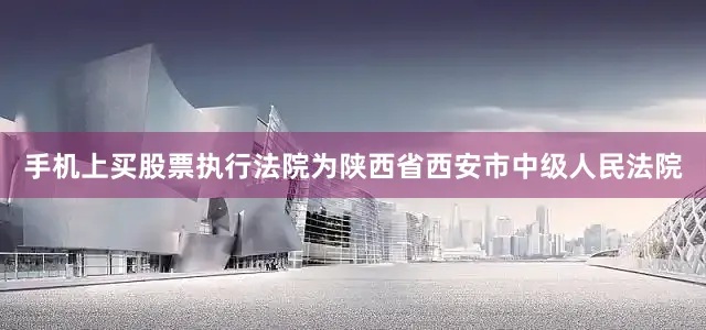 手机上买股票执行法院为陕西省西安市中级人民法院